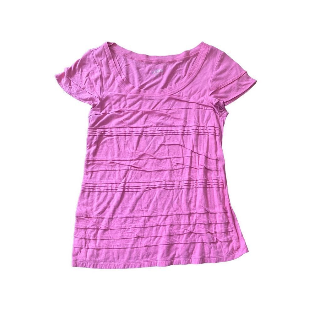 Loft bright coral pink shirt sz small